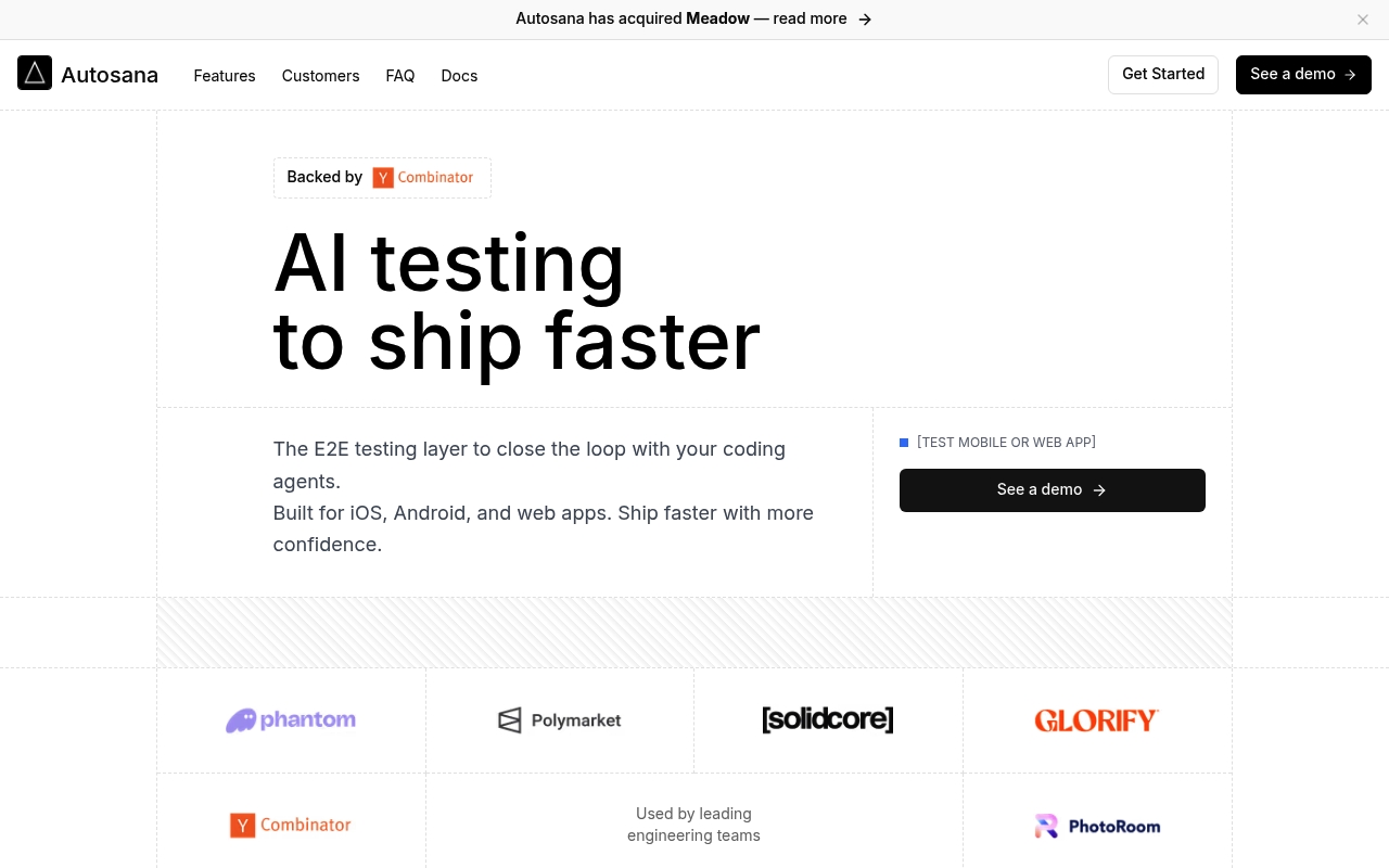 Autosana website