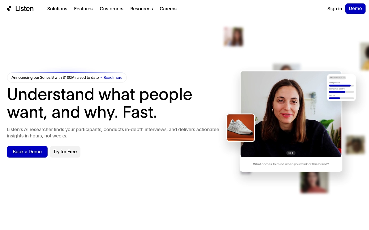 Listen Labs website