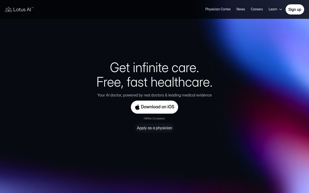 Lotus AI website