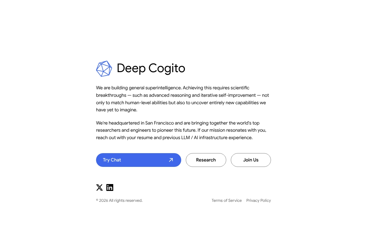 Deep Cogito website