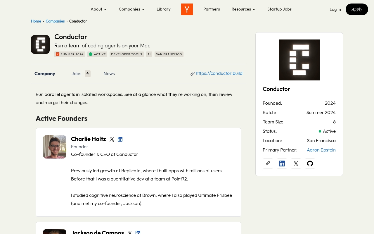 Conductor website