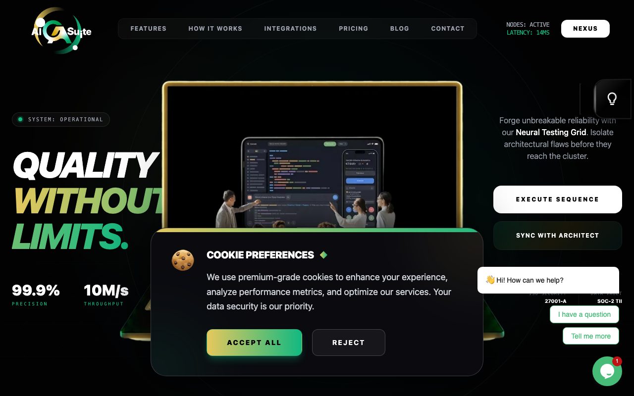 AI QA Suite website