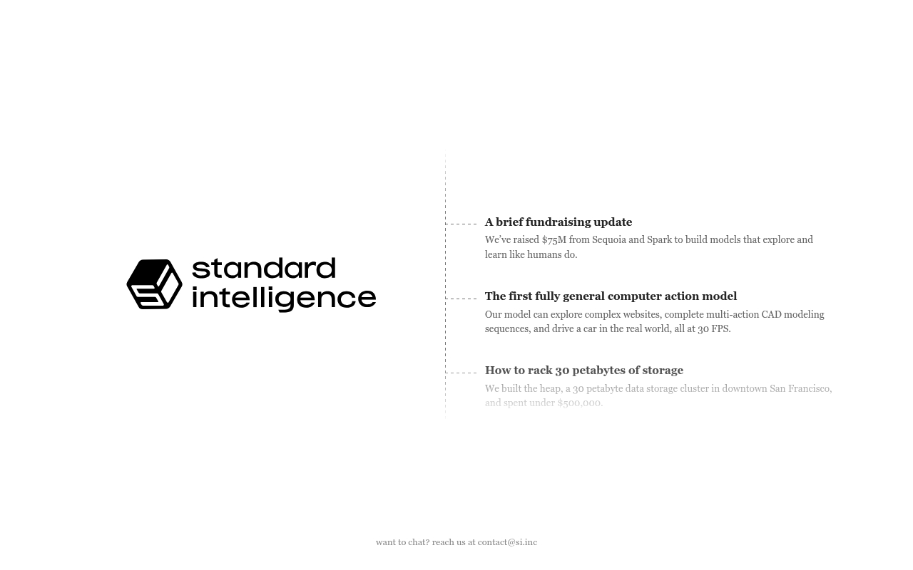 Standard Intelligence website