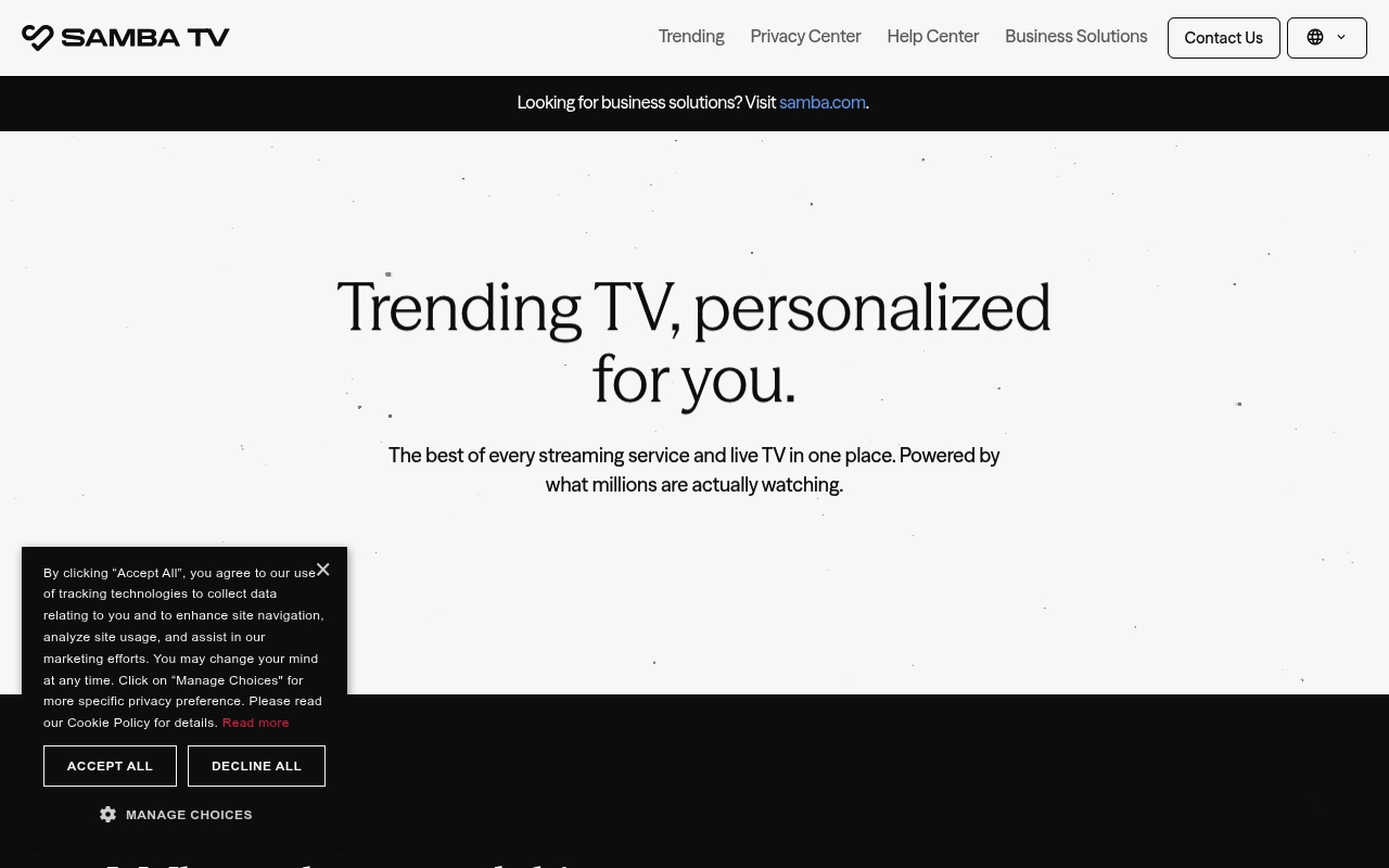 Samba TV website