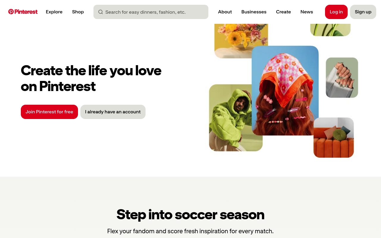 Pinterest website