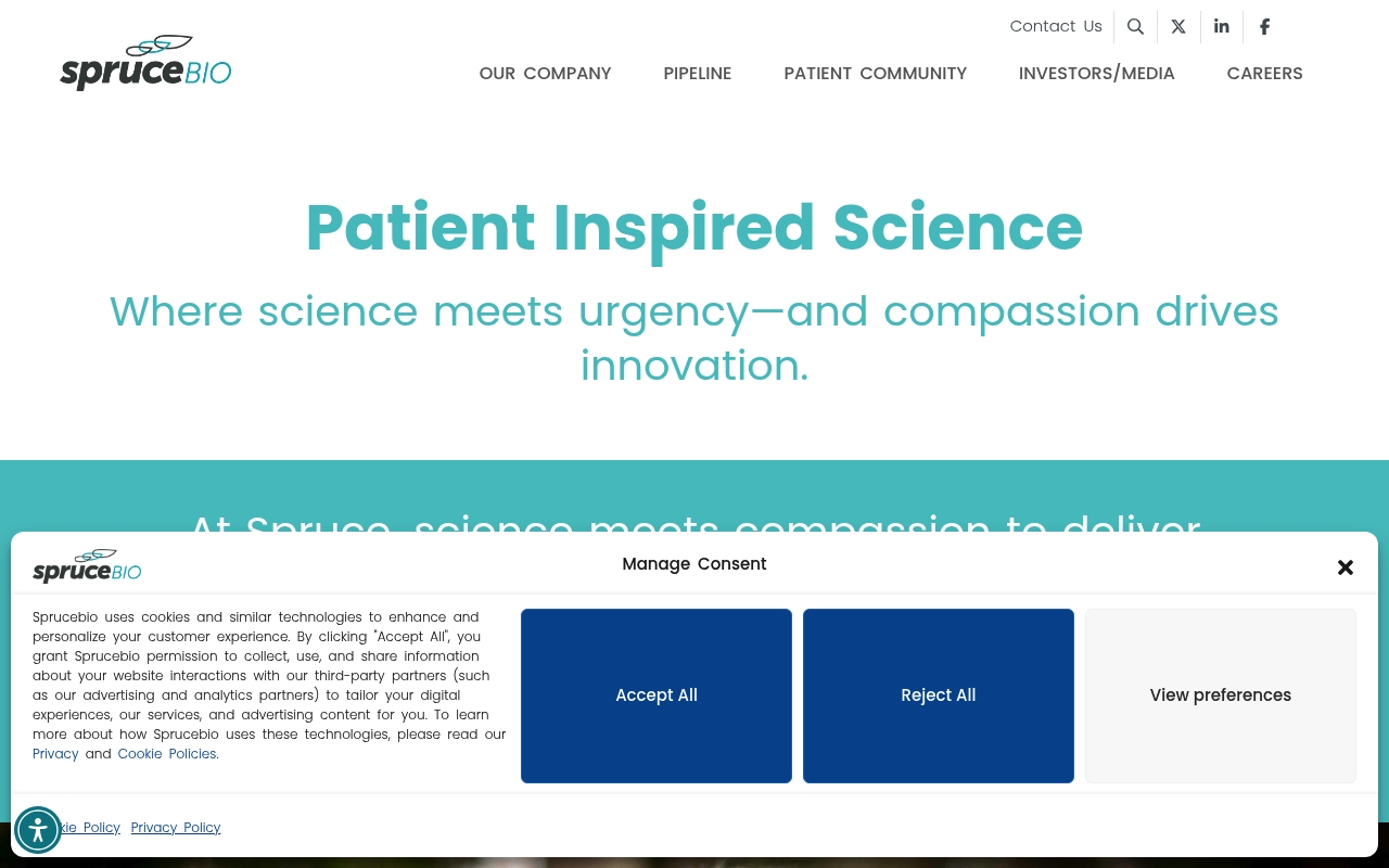 Spruce Biosciences website
