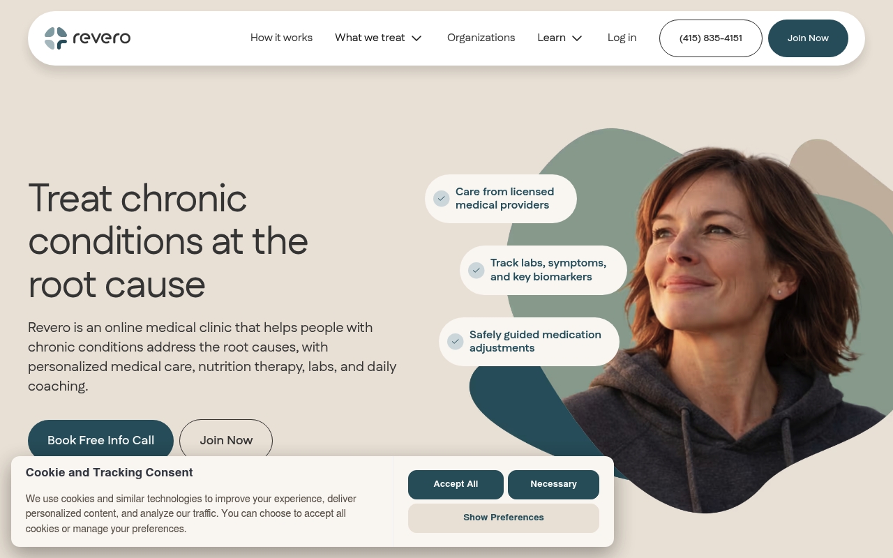 Revero website