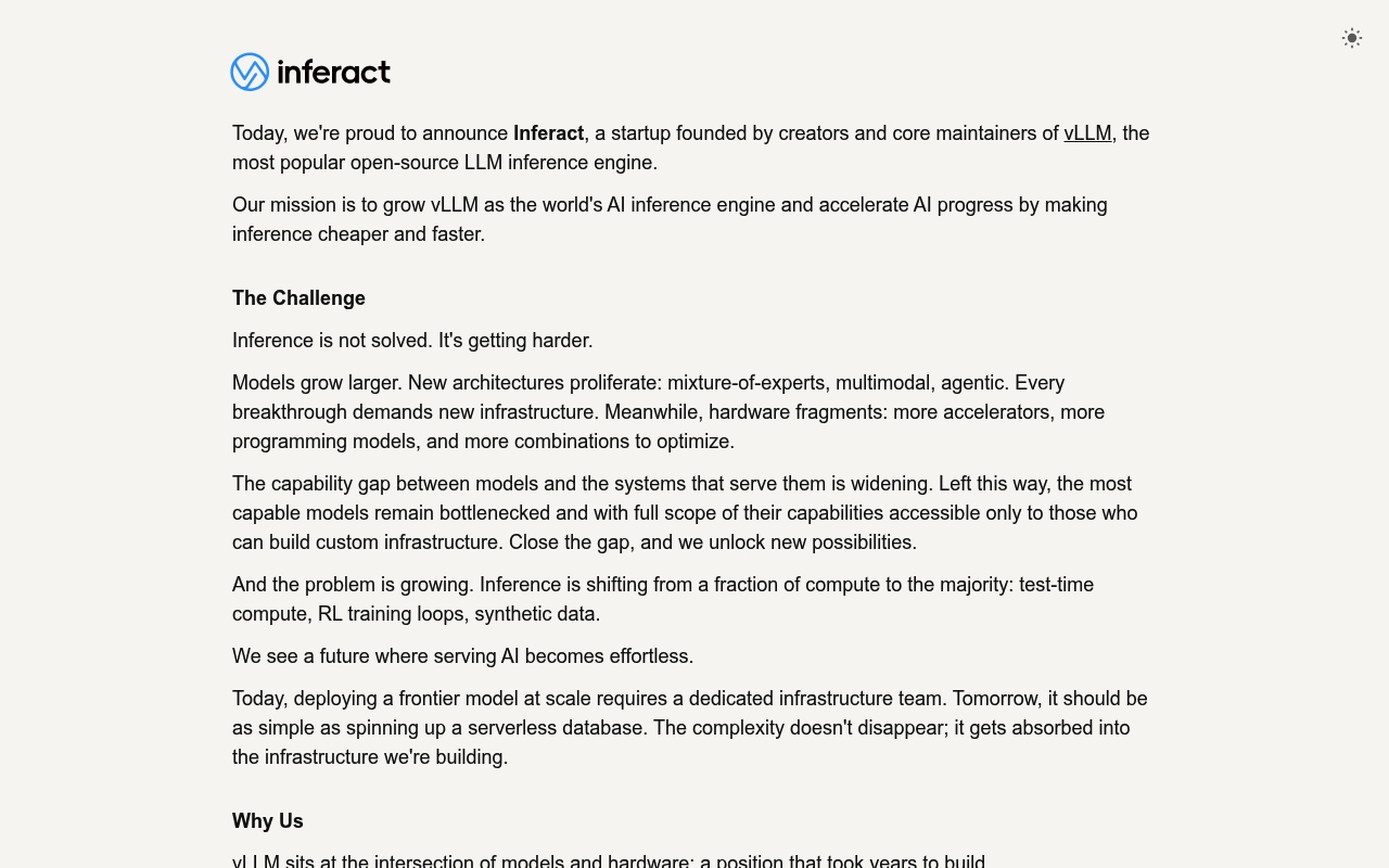 Inferact website