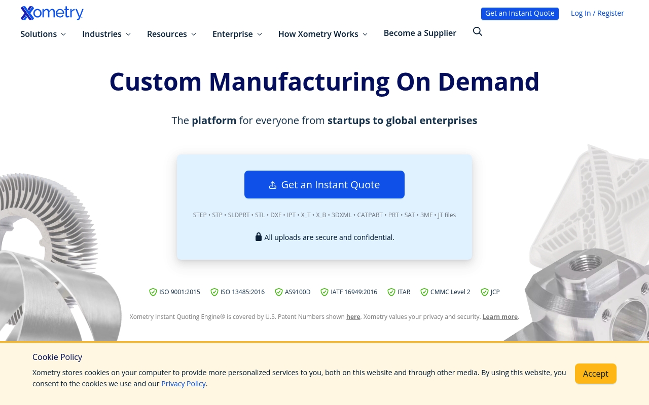 Xometry website