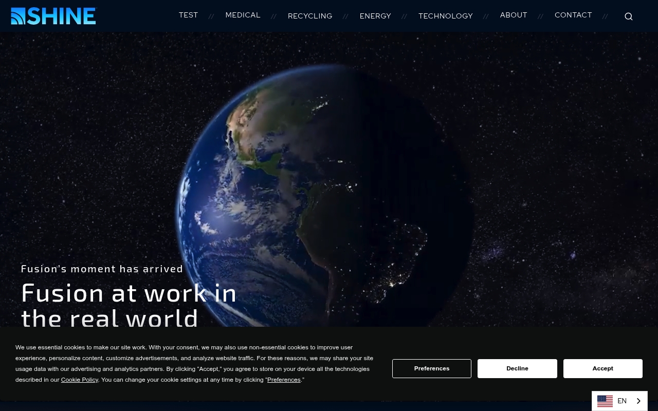 SHINE Medical Technologies website