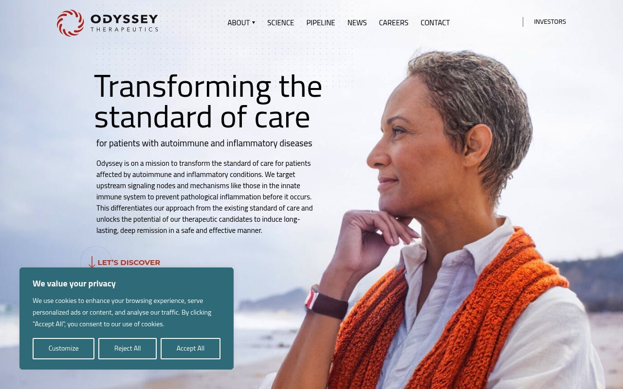 Odyssey Therapeutics website