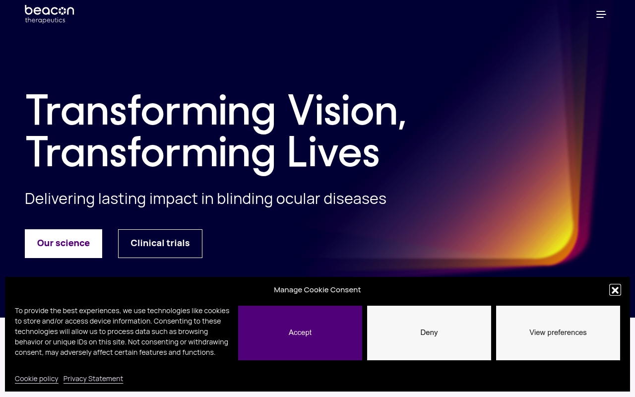 Beacon Therapeutics website