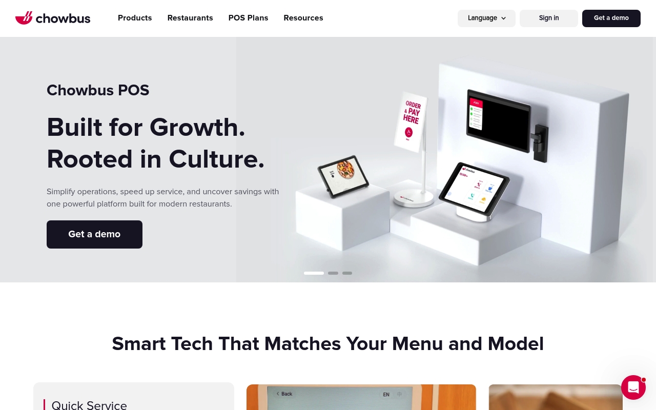 Chowbus website