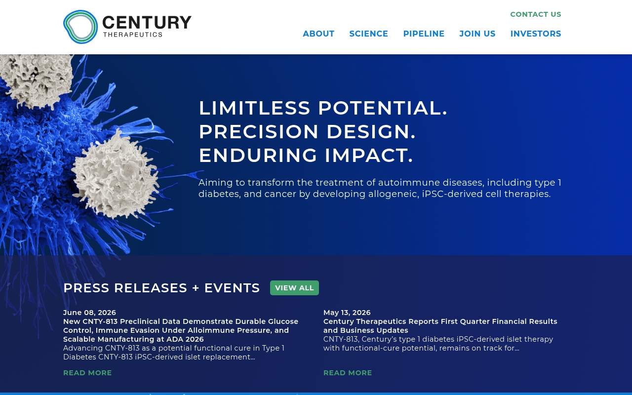 Century Therapeutics website