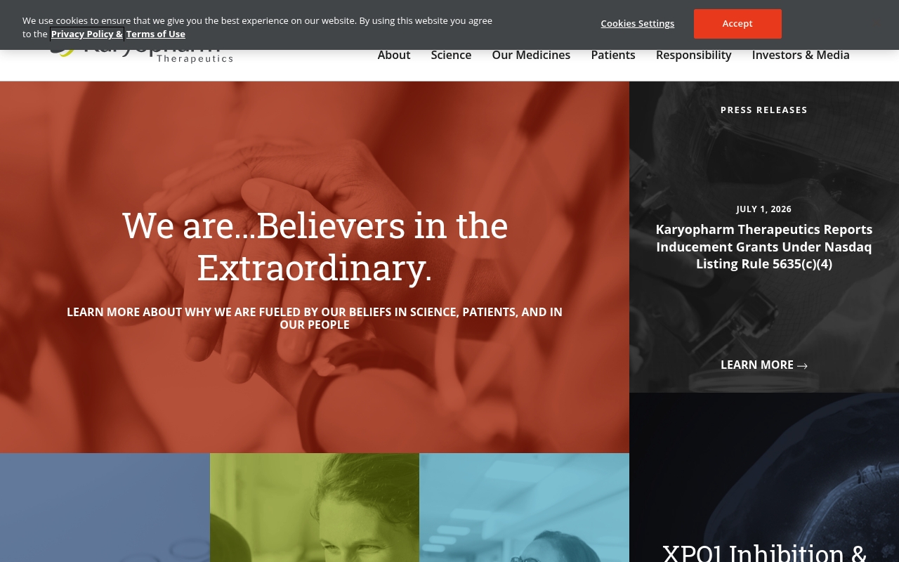 Karyopharm Therapeutics website