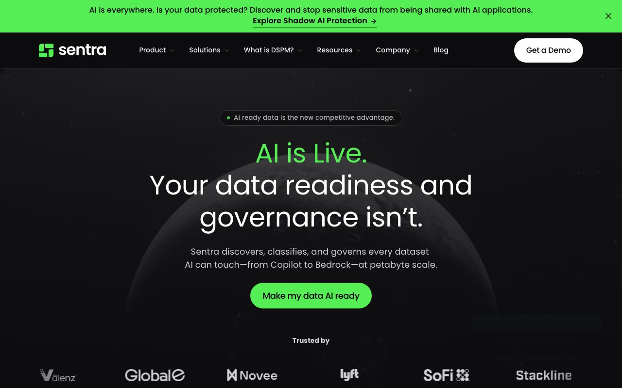 Sentra website