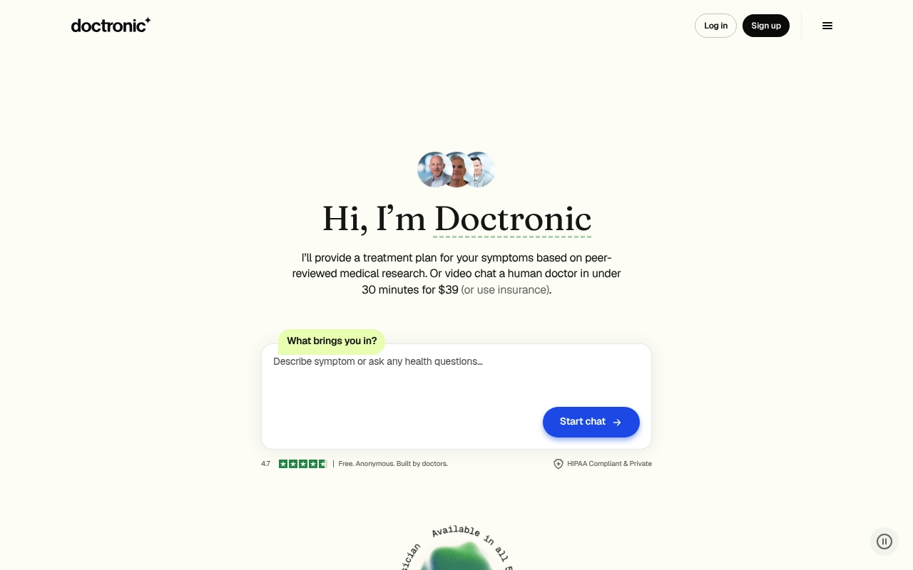 Doctronic website