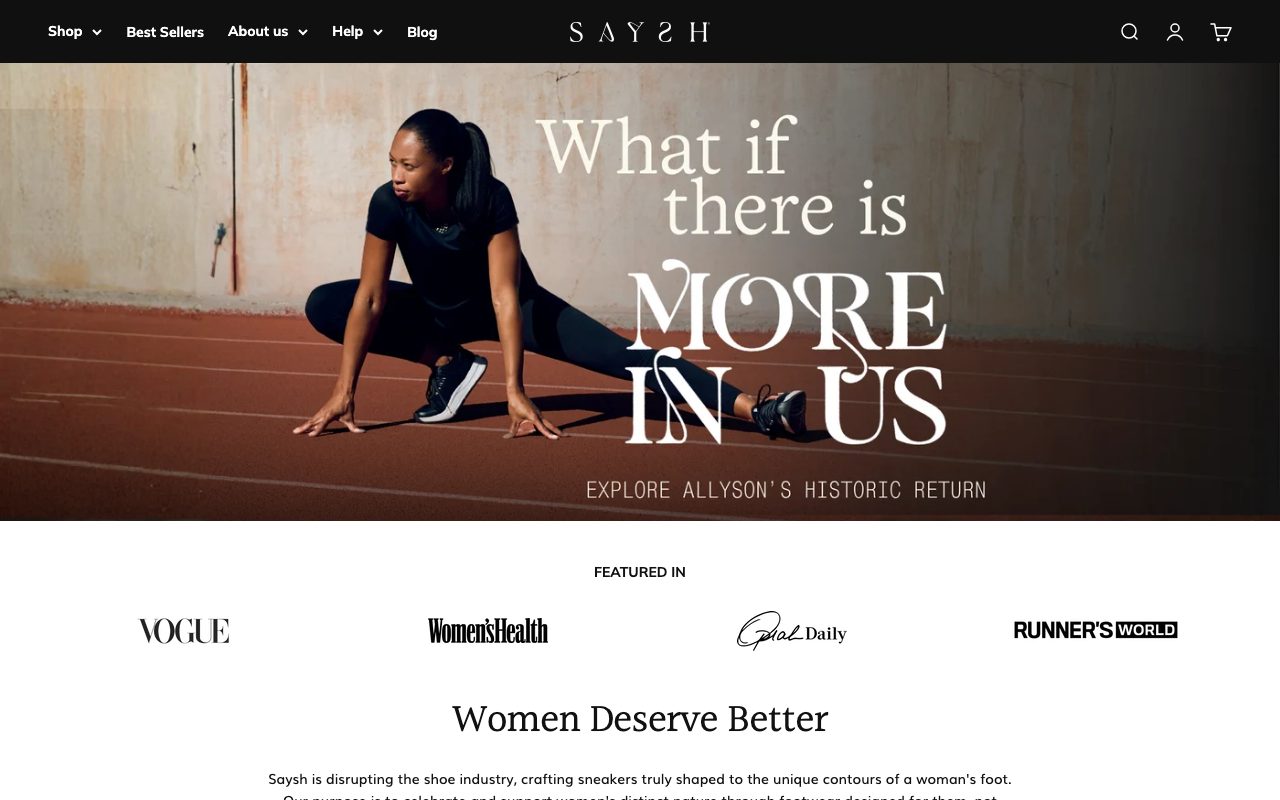 Saysh website