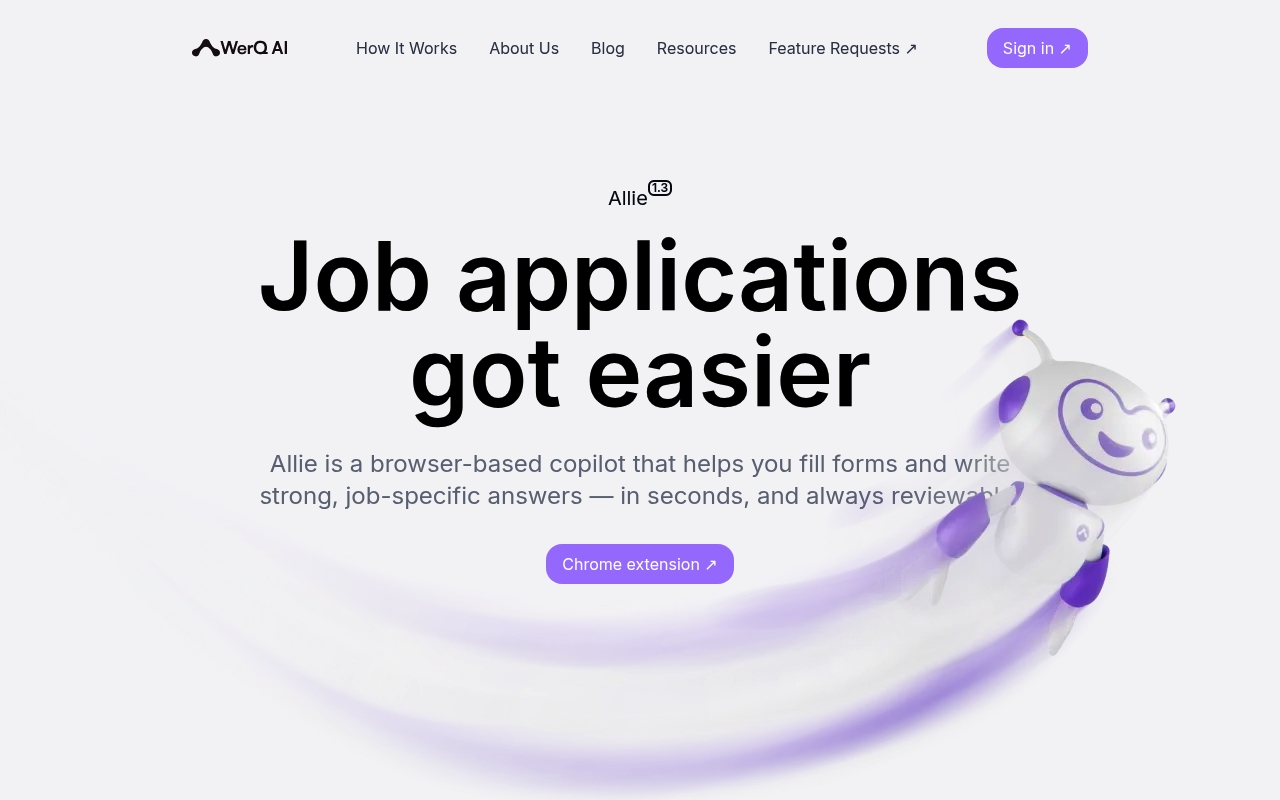 WerQ AI website