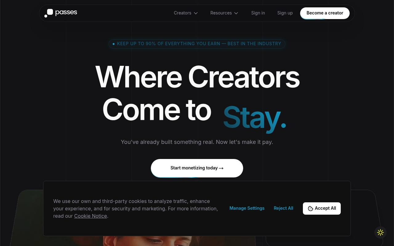 Passes website