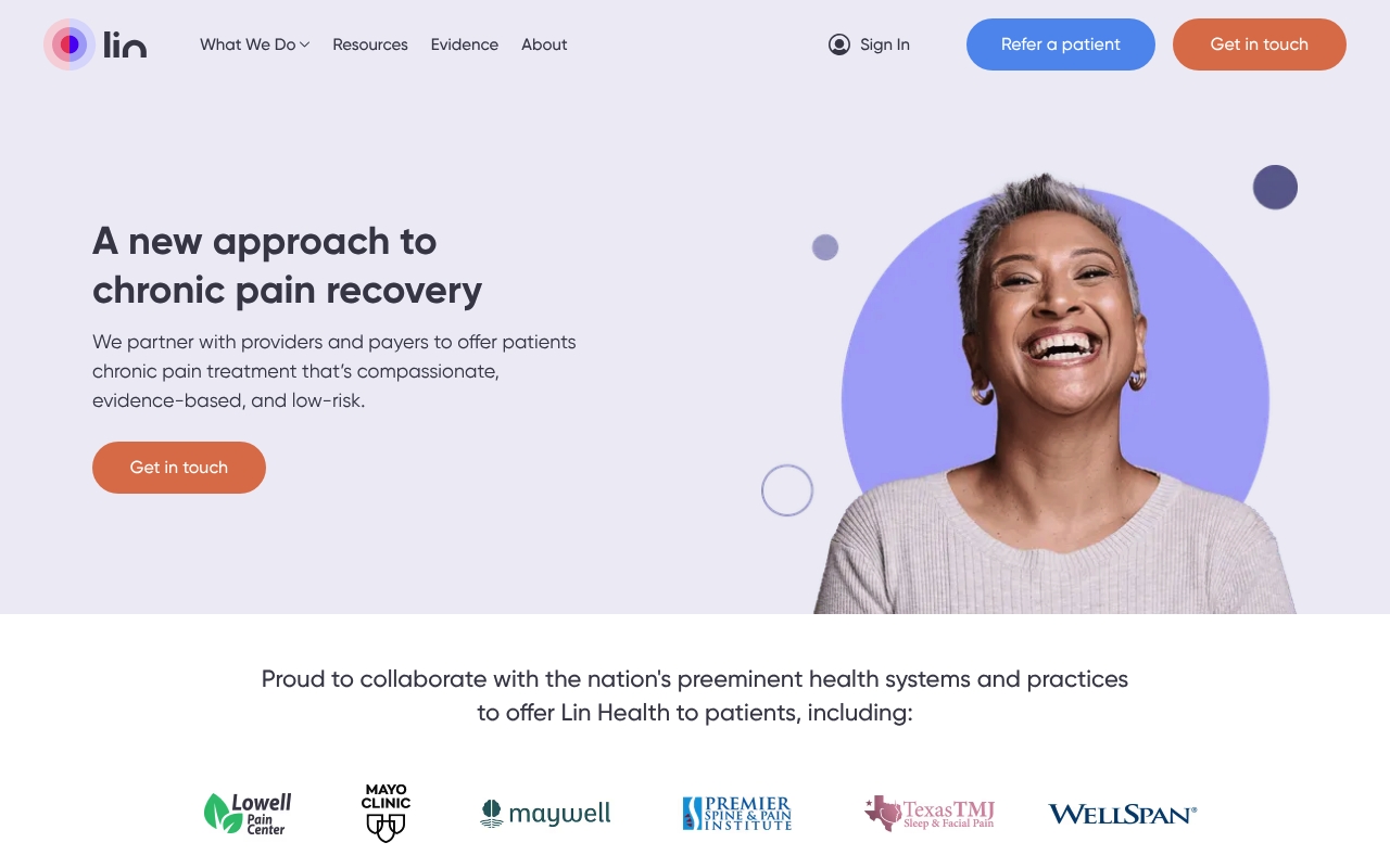 Lin Health website