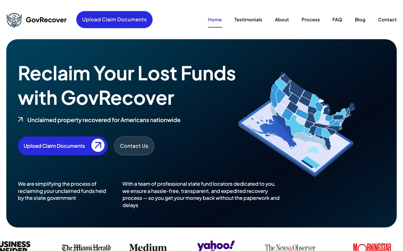 GovRecover website