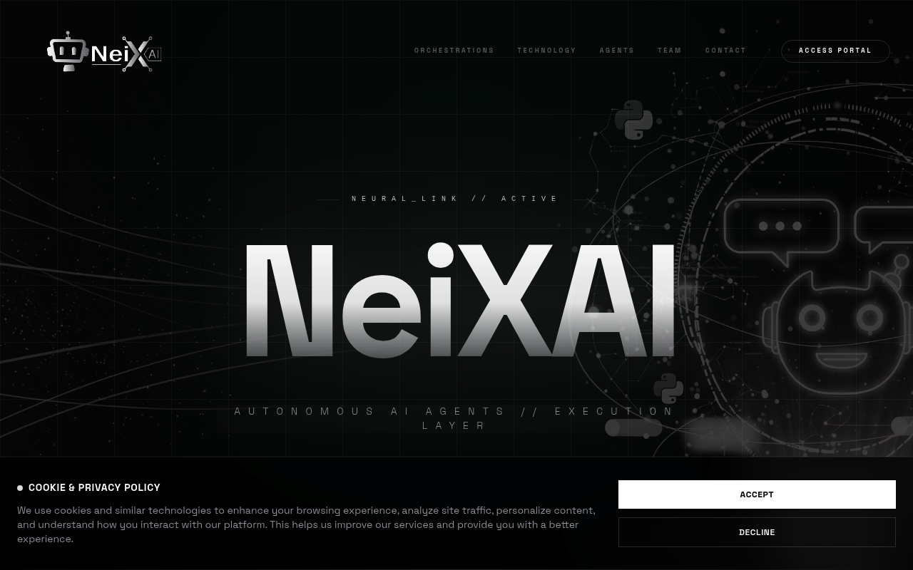 NeiX AI website