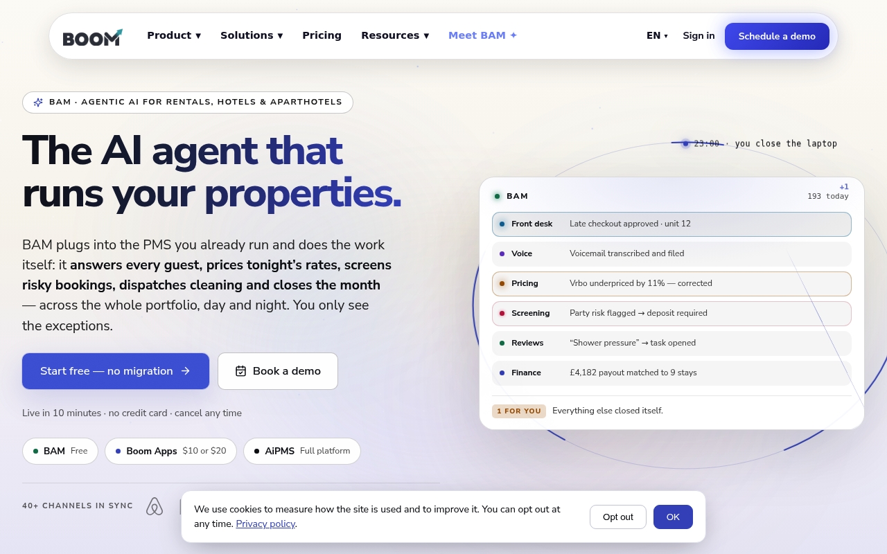 Boom website