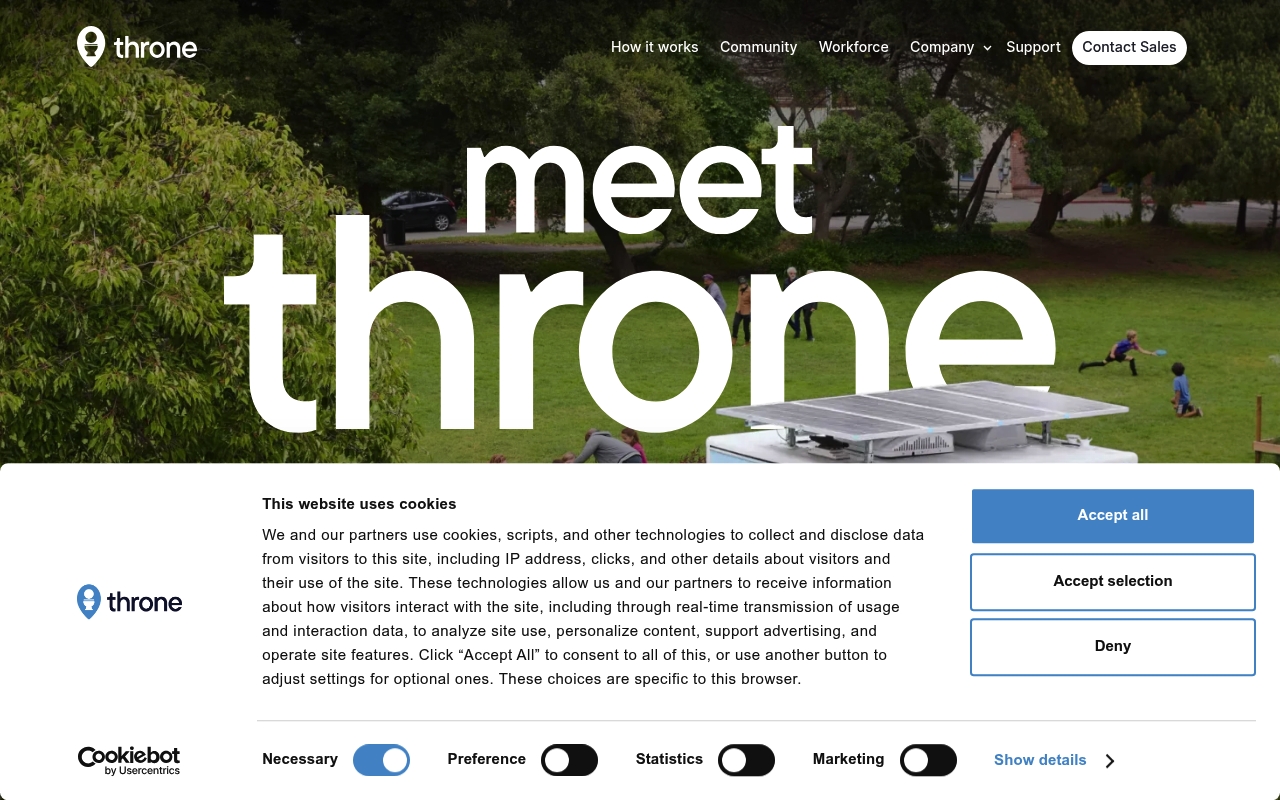 Throne Labs website