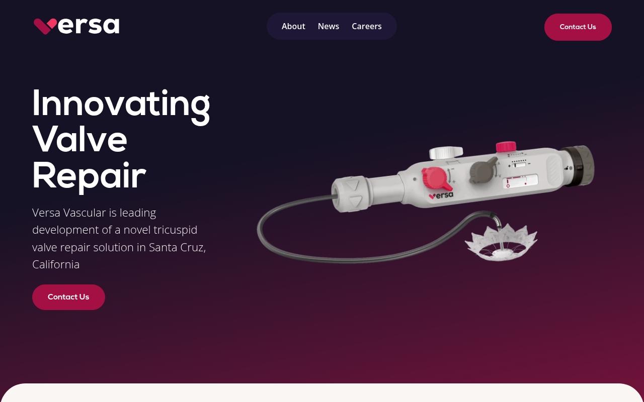 Versa Vascular website