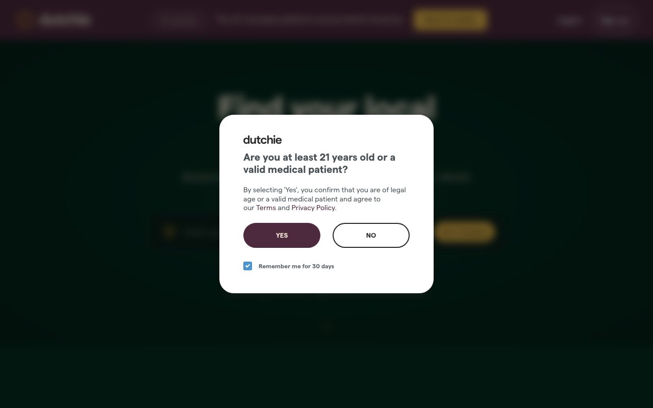 Dutchie website