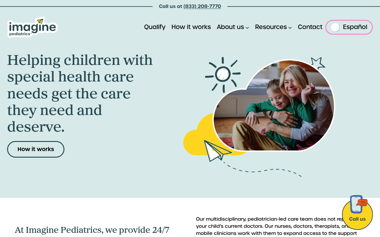 Imagine Pediatrics website