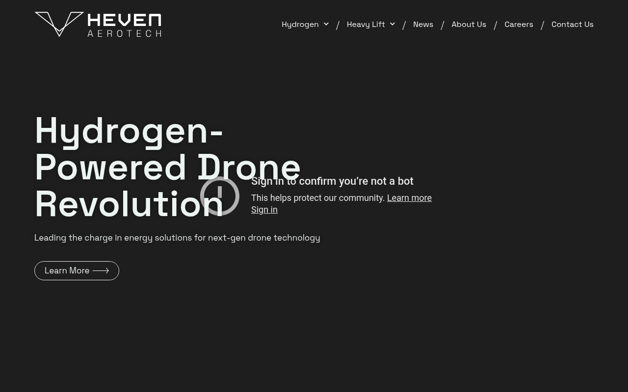 Heven AeroTech website