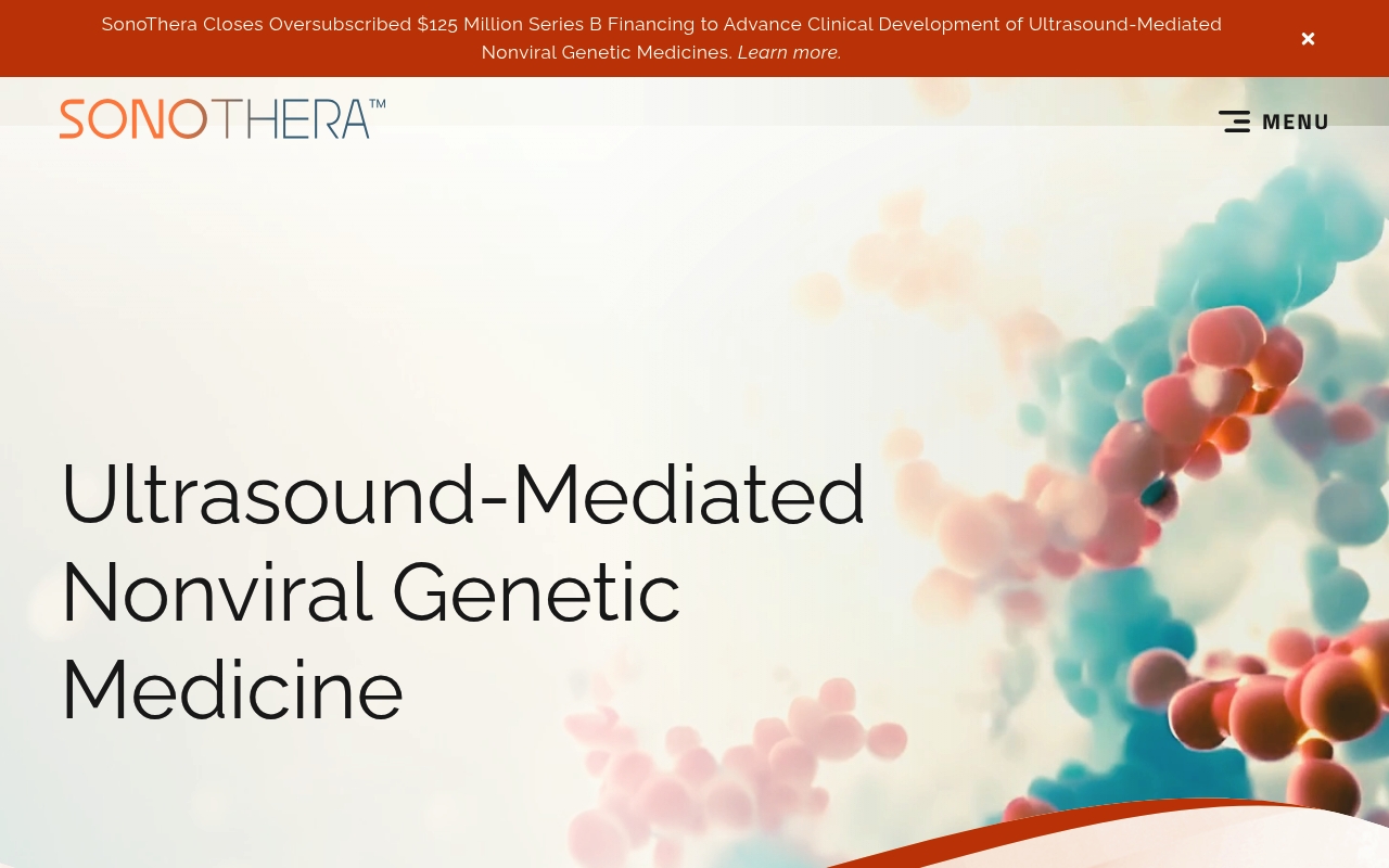SonoThera website