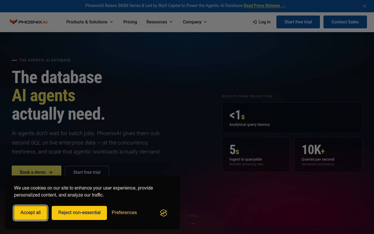 PhoenixAI (formerly CelerData) website