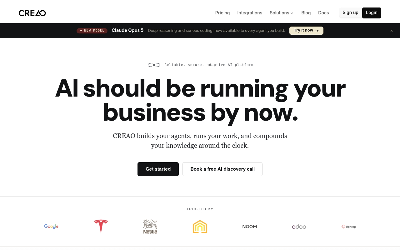 Creao AI website