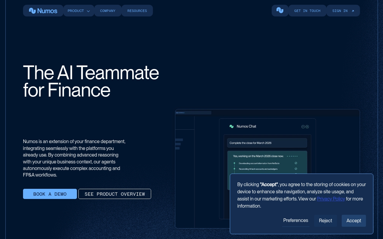 Numos website