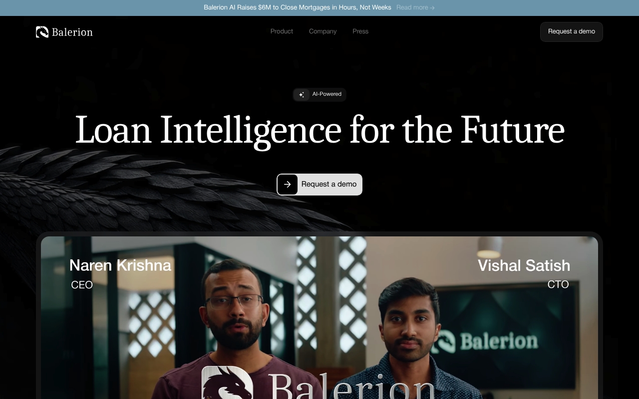 Balerion AI website