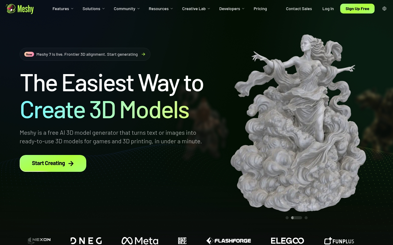 Meshy website