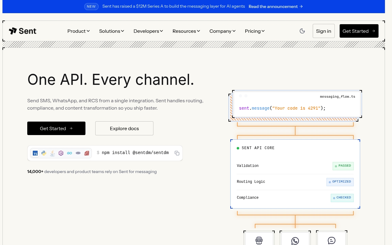 Sent website