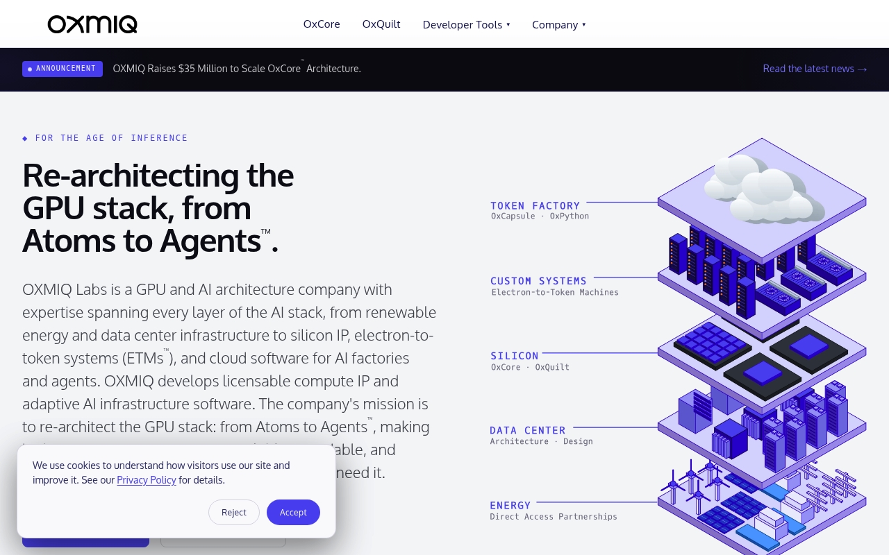 Oxmiq Labs website