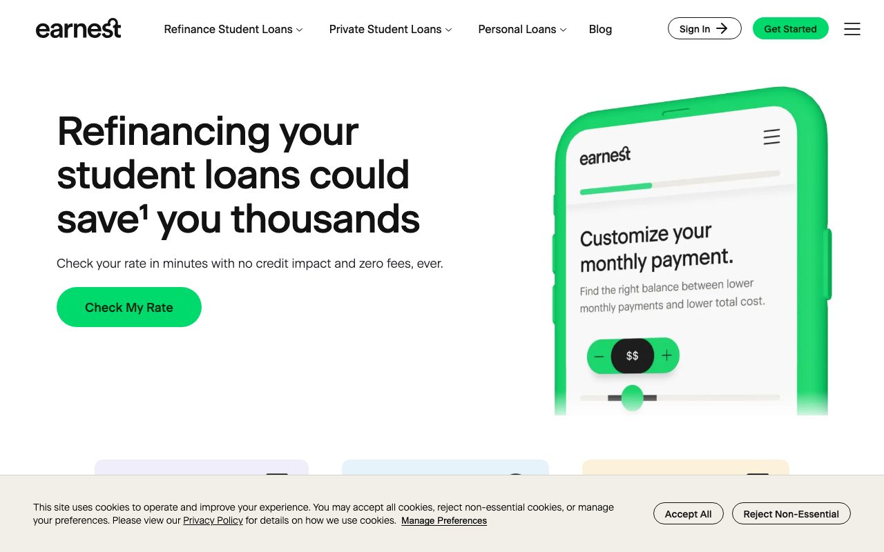 Earnest website
