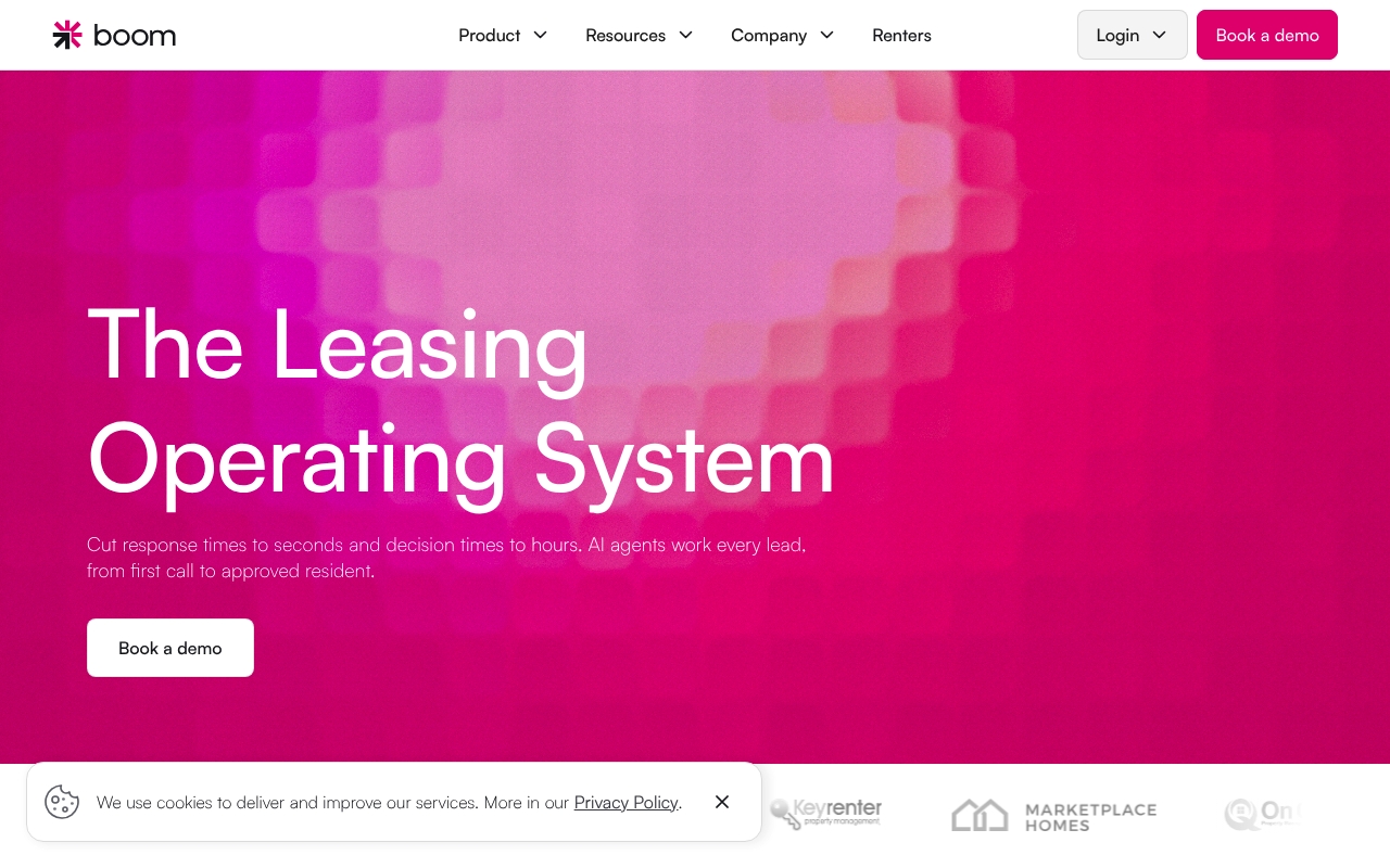 Boom website