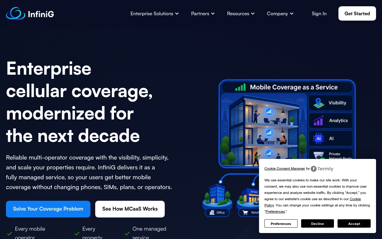 InfiniG website
