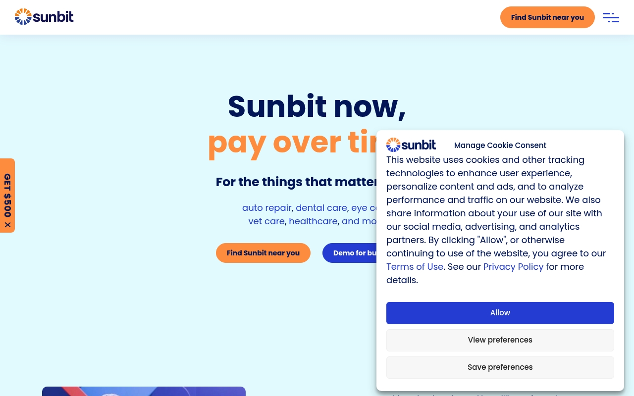 Sunbit website