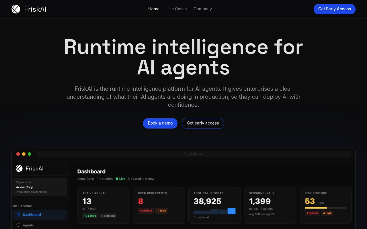 FriskAI website