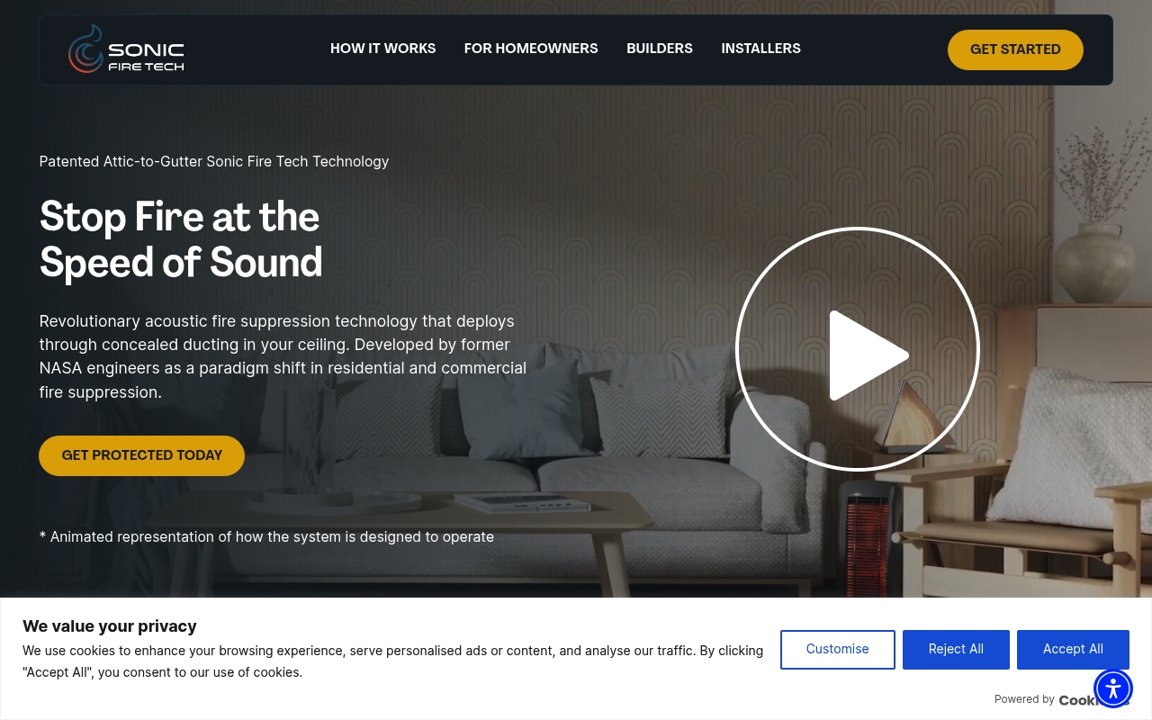 Sonic Fire Tech website