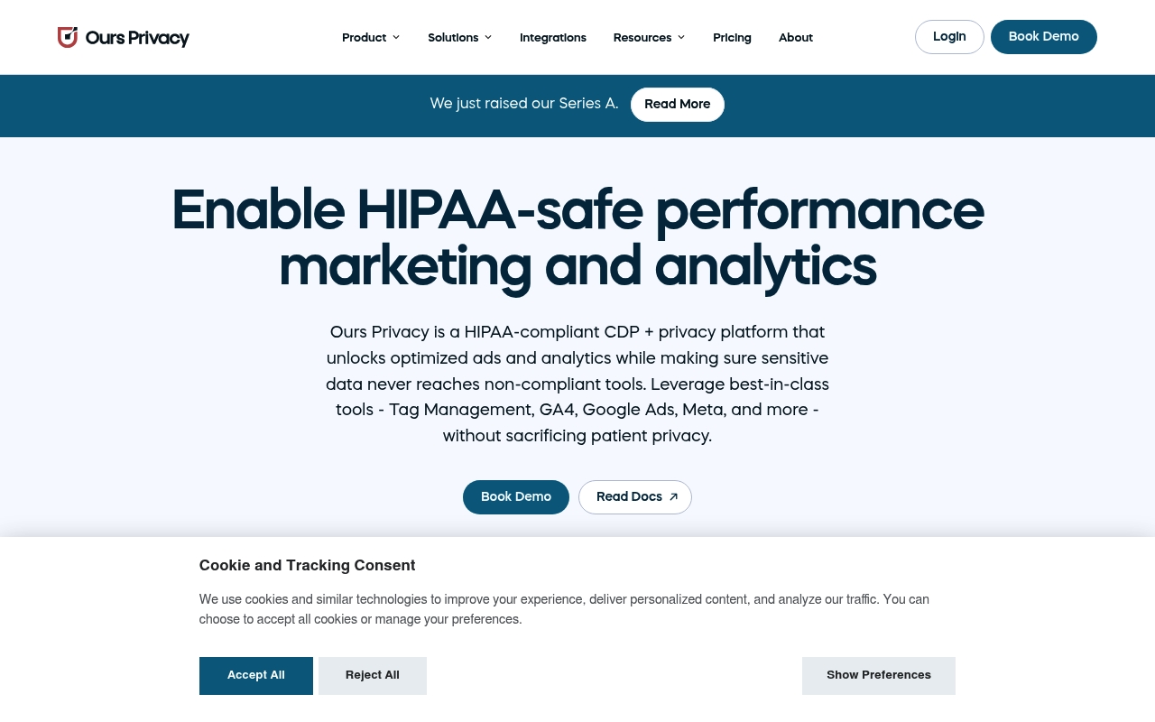 Ours Privacy website
