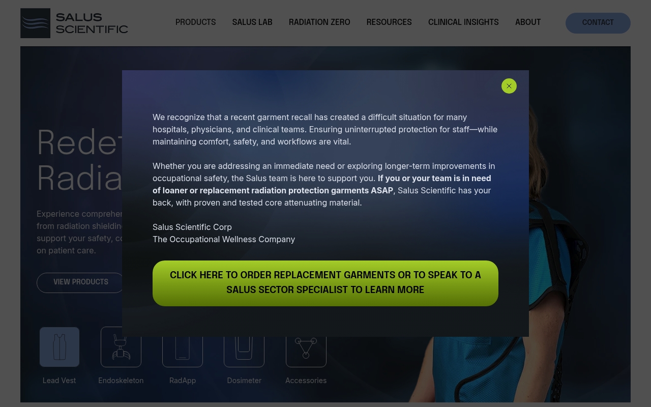 Salus Scientific website