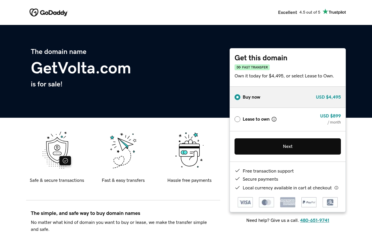 Volta website
